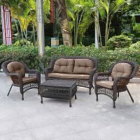 Плетеный комплект для отдыха из искусственного ротанга LV520BB 